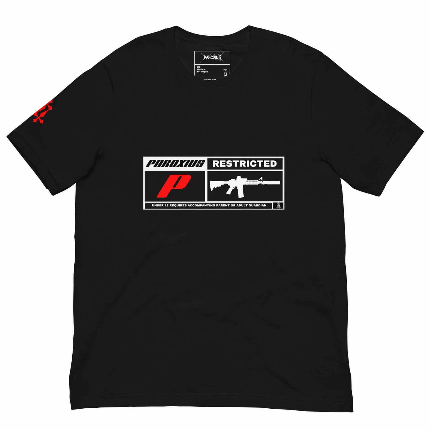 BLACK Rated P t-shirt| PAROXIUS